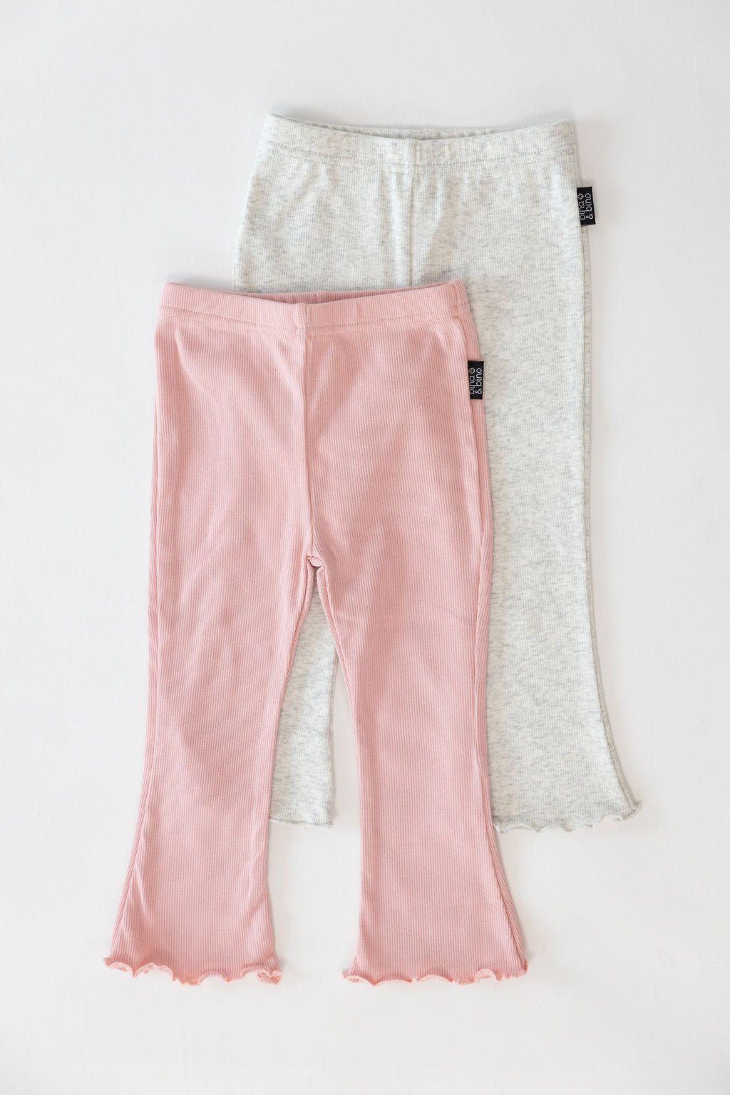 מארז 2 מכנסי טייץ מתרחבים // PINK + GREY MARLE
