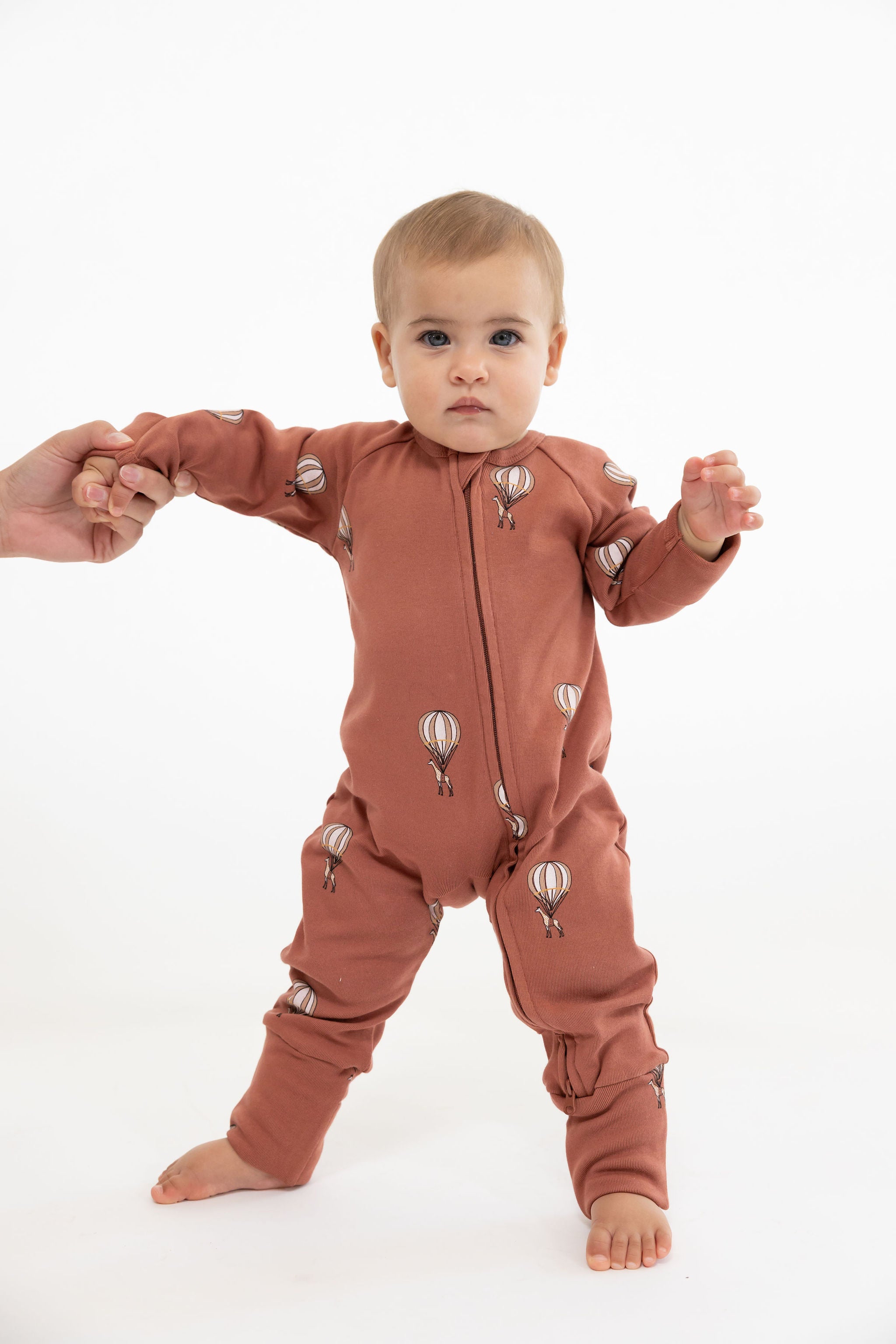 אוברול רוכסן דו כיווני מבד פוטר // UP UP & GIRAFFE