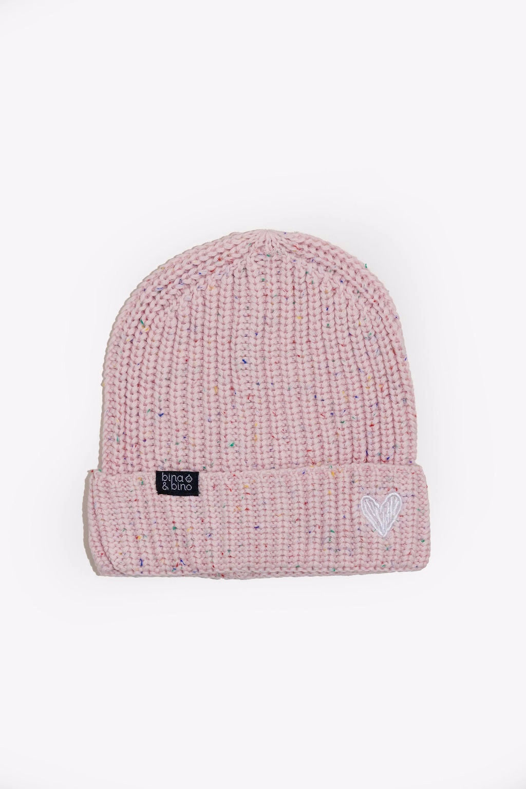 כובע גרב סרוג // PINK LOVE HEART