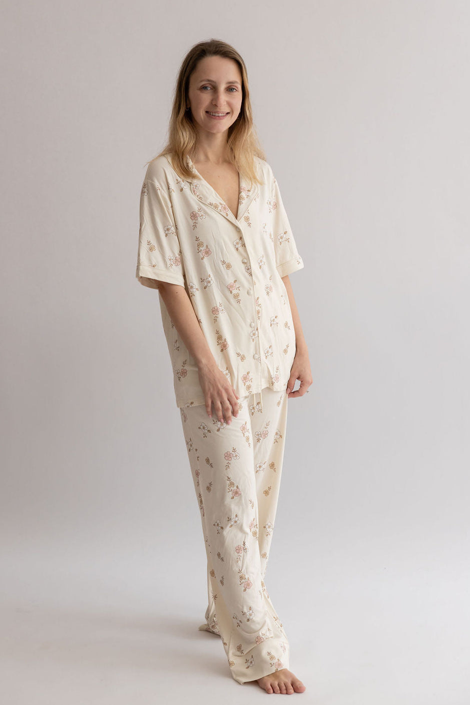סט פיג'מה לנשים מבמבוק // VINTAGE PETALS