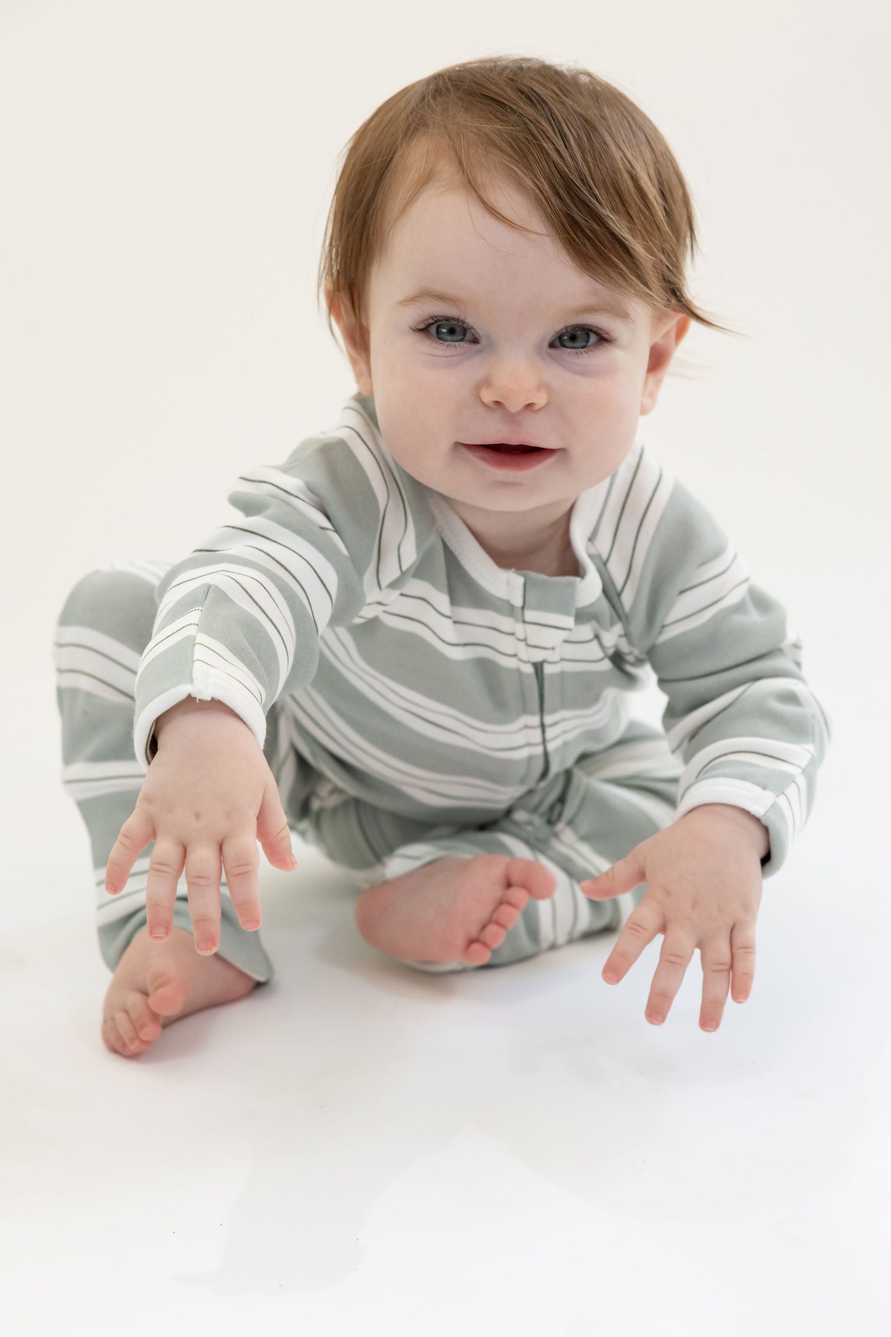 אוברול רוכסן דו כיווני מבד פוטר // SAGE STRIPE