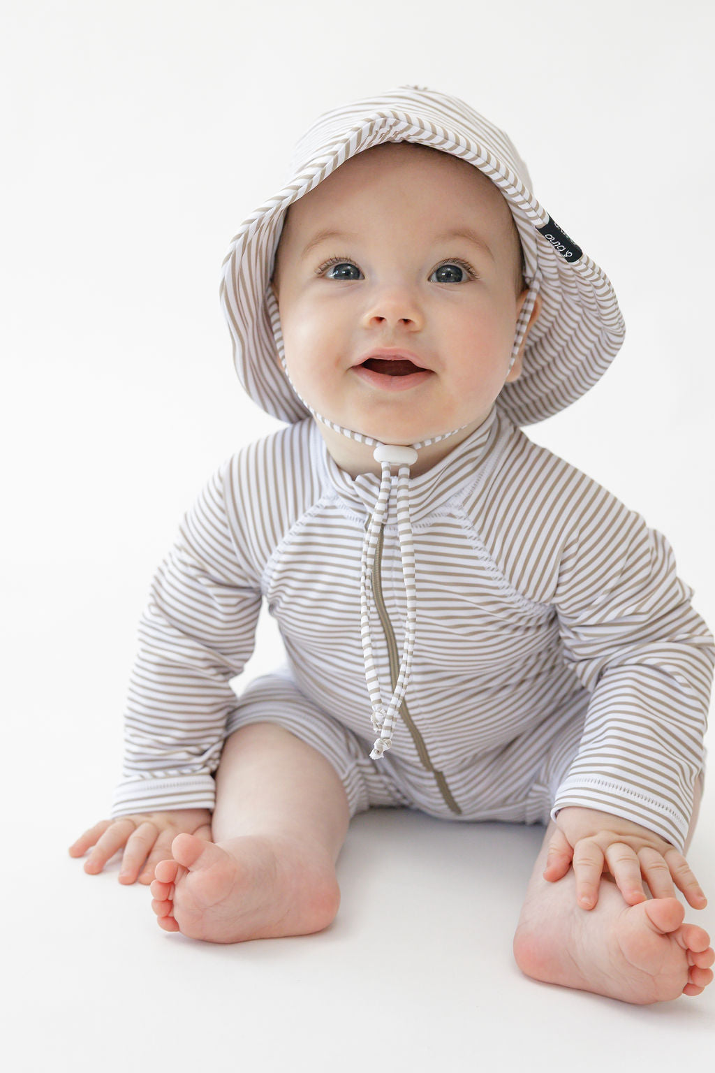 אוברול בגד ים // MOCHA STRIPE