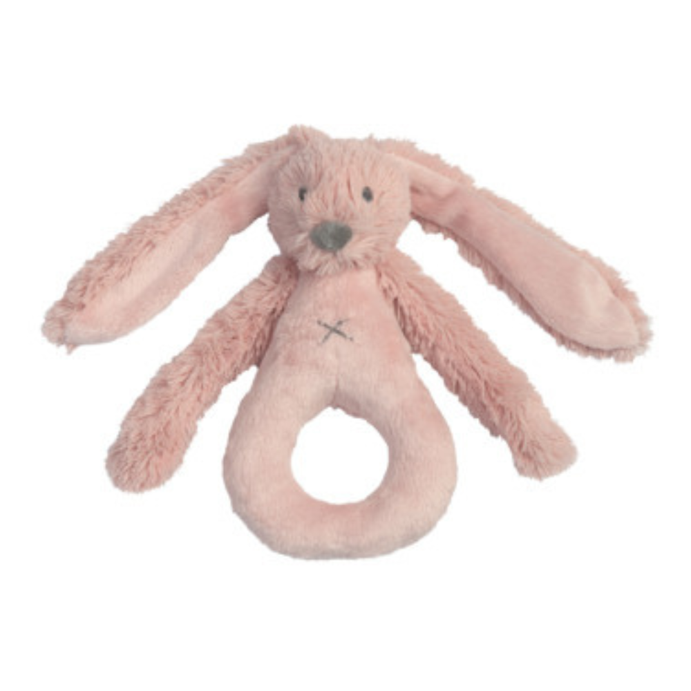 HAPPY HORSE SOFT BABY RATTLE // DUSTY PINK